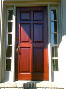 newly restored front door