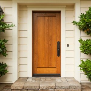 newly stained door