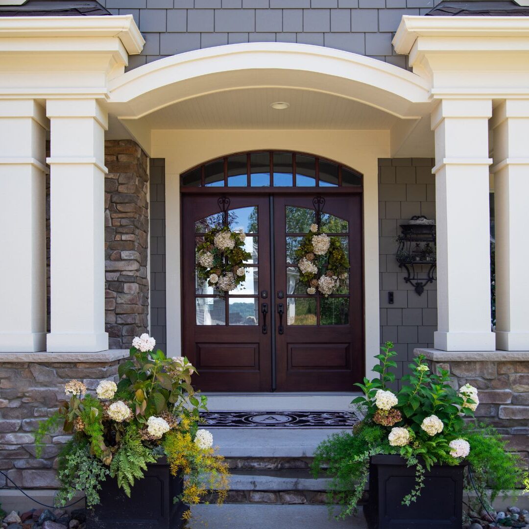 modern finished wooden door